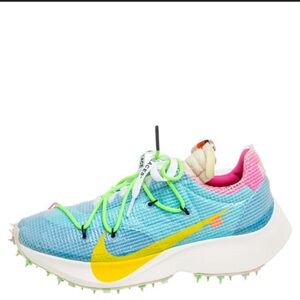 Off-White x Nike Multicolor PVC and Fabric Zoom Vapor Street Sneakers Size 7.5